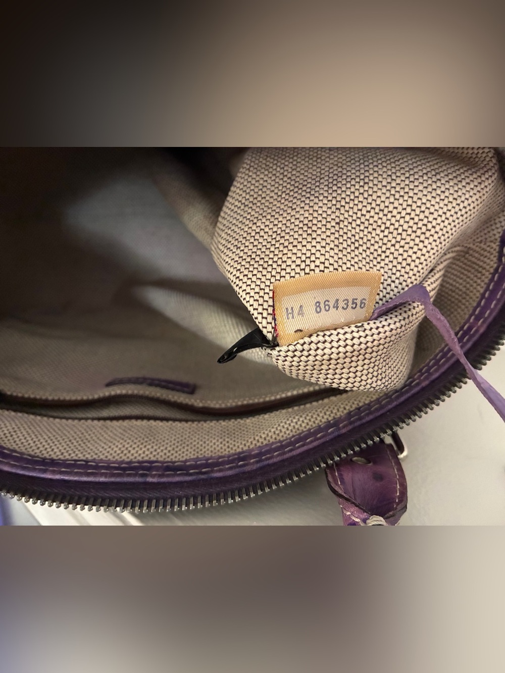 Dooney & Bourke Purple Embossed Croc Leather Satchel Shoulder Bag Y2K - Picture 10 of 16